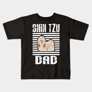 Shih Tzu Dad Proud Dogs Kids T-Shirt